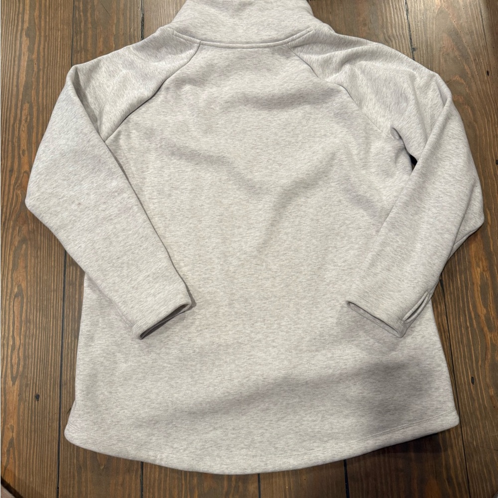 Athleta Heathered Gray Zip Pullover - image 2